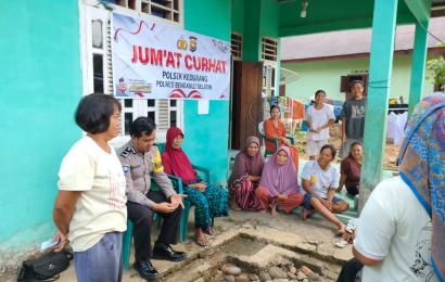 Dengarkan Keluhan Warga Binaan, Polsek Kedurang Gelar Jumat Curhat di desa Betungan 