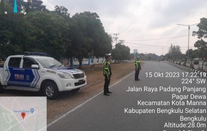 Sat Lantas Polres BS, Gelar Patroli Antasioner Atisipasi 3C dan Balap Liar Minggu Sore