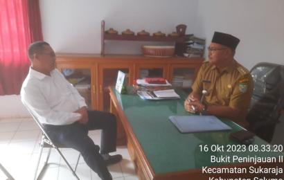Kanit  Polsek Sukaraja  Silahturahmi dan Perkenalan ke Kelurahan Sukaraja 