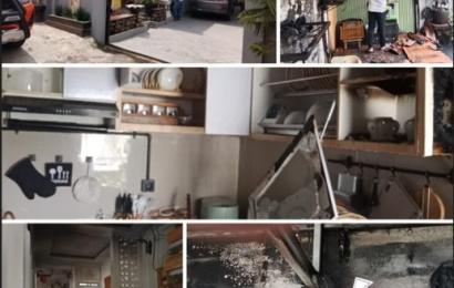Personel Polresta Bengkulu Datangi dan Cek Lokasi TKP Kebakaran di Kelurahan Bentiring