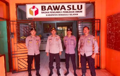 Jelang Pemilu 2024, Kantor KPU dan Bawaslu Bengkulu Selatan Dijaga Polisi 1 x 24 Jam