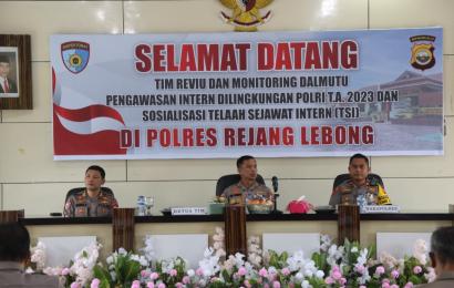 Tingkatkan Mutu Kinerja Kewilayahan, Polres Rejang Lebong Terima Tim Dalmutu Itwasum Polri 
