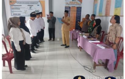 Hadiri Pelantikan Perangkat Desa, Bhabikamtibmas Ajak Sinergi Menjaga Kamtibmas