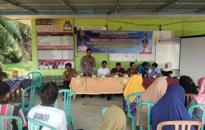 Kapolsek Kedurang dan Bhabinkamtibmas Polsek Kedurang Menghadiri Kegiatan RPJMDes Periode 2023 s/d 2029 di Desa Binaannya 