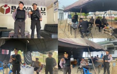 Personel Polresta Bengkulu Patroli Rutin di Kawasan Kantor Penyelenggara dan Pengawas Pemilu