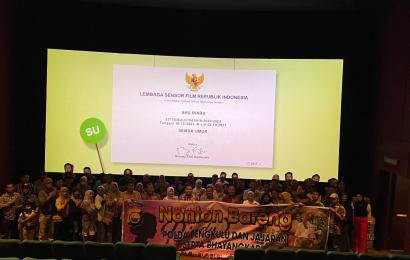 Polresta Bengkulu Gelar Nonton Bareng Film "Aku Rindu" di Bioskop XXI