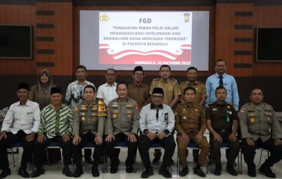 Polresta Bengkulu Terima Tim Supervisi dan Penelitian Puslitbang Polri 