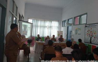 Dukung Pencegahan dan Penanganan Stunting, Bhabinkamtibmas Polsek Lebong Selatan Hadiri Rapat Lintas Sektor 