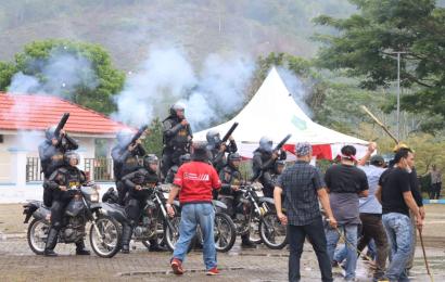 Polres Lebong Gelar Simulasi Sispam Kota Dalam Rangka Pengamanan Pemilu 2024