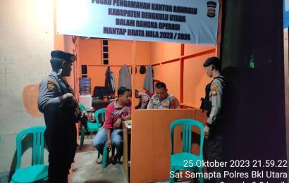 Tingkatkan Keamanan, Satsamapta Polres Bengkulu Utara Patroli Ke Kantor Bawaslu