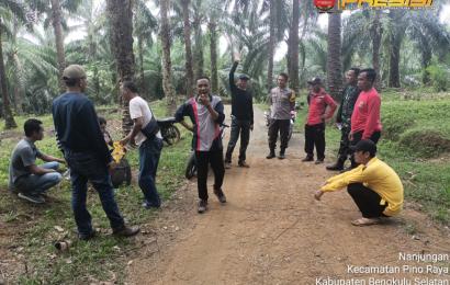 Bhabinkamtibmas Polsek Pino Raya Hadiri Survei Fisik Pembangunan Desa Nanjungan