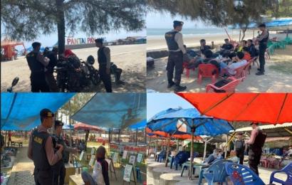 Patroli di Kawasan Wisata, Personel Sat Samapata Sampaikan Imbauan Kamtibmas