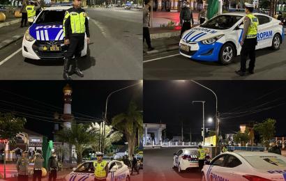 Cegah Aksi Balap Liar di Malam Minggu, Polresta Bengkulu Gelar Patroli KRYD 