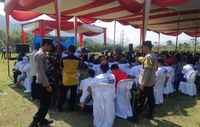 Polsek Rimbo Pengadang Laksanakan Pengamanan Kampanye Percepatan Penurunan Stunting
