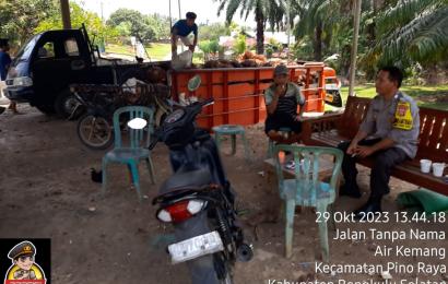 Himbau Antisipasi Pencurian, Bhabinkamtibmas Polsek Pino Raya Tingkatkan Sambang 