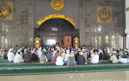 Personel Polsek Kaur Selatan, Monitoring dan Berikan Pengamanan Musbah Umat Muslim se Provinsi Bengkulu 