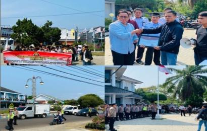 Polresta Bengkulu dan Polsek Gading Cempaka Amankan Aksi Damai DPD Gempur di KPU Provinsi Bengkulu