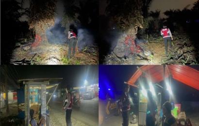 Kapolsek Selebar Cek Lokasi Kebakaran Lahan di Sebakul 