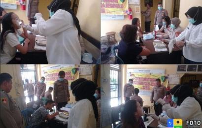 Puluhan Tahanan Polresta Bengkulu, Cek Kesehatan Bersama Bid Dokes Polda Bengkulu 