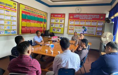 Polresta Bengkulu Audiensi Bersama Awak Media Terkait Harkamtibmas Pemilu 2024