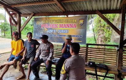 Perkuat Sinergitas Polisi Dengan Masyarakat, Polsek Manna Gelar Jumat Curhat Dengarkan Keluhan Warga Binaan 