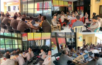 Satker Polsek Jajaran Polresta Bengkulu Gelar Anev Terkait Penyerapan Realisasi Anggaran 