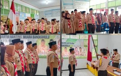 Kapolsek Muara Bangkahulu Hadiri Pelantikan dan Pengukuhan Kwartir Pramuka Ranting Kecamatan 