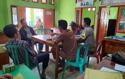 Ribut Gara-Gara Buka Lahan Perkebunan, Warga Desa Tambangan di Mediasi Bhabinkamtibmas Polsek Manna