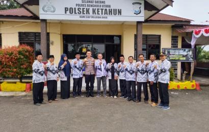 Jalin Silaturahmi, Kapolsek Ketahun Terima Kunjungan Dari Ketua PGRI Kecamatan Ketahun dan Pinang Raya