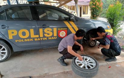 Polsek Batiknau Lakukan Pengecekan Ranmor Dinas