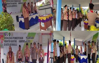 Kapolsek Kampung Melayu Hadiri Pelantikan dan Pengukuhan Kwartir Pramuka Ranting Kecamatan 