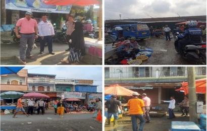 Polsek Gading Cempaka Bersama Dishub Kota Bengkulu Lakukan Penertiban Pedagang Pasar Panorama 