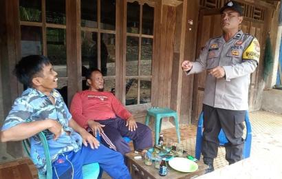 Patroli KRYD, Polsek Maura Sahung Pantau Seputran Wilkum dan Sampaikan Imbauan 3C