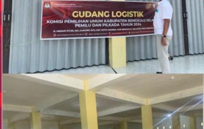 Waka Polres dan PJU Cek Gudang Logistik Pemilu KPU Kabupaten Bengkulu Selatan