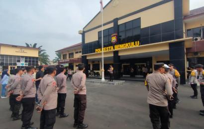 Tingkatkan OMB, Kabag Ops Polresta Bengkulu Sampaikan Arahan Kepada Personel 