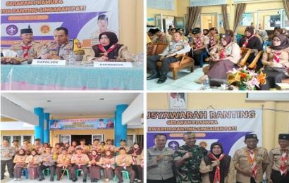 Kapolsek Gading Cempaka Menghadiri Musyawarah Ranting Kwartir Ranting Gerakan Pramuka Singaran Pati