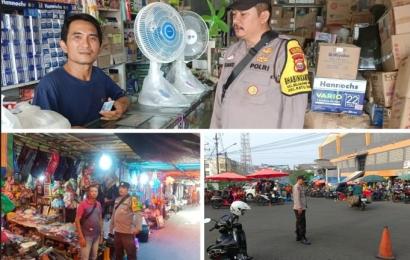 Personel Polsubsektor Pasar Minggu Laksankan Patroli, Sampaikan Imbauan Kamtibmas kepada Pedagang, Pengunjung dan Petugas Parkir