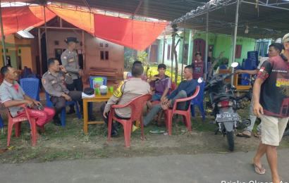 Polsek Kaur Tengah Patroli di Desa Bangun Jiwa, Sampaikan Imbauan Kamtibmas 