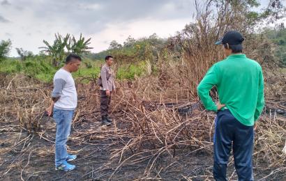 Warga Bermasalah Batas Tanah, Polsek Lais Cek TKP