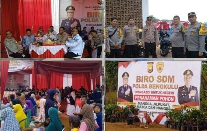 Personel Polsek Muara Bangkahulu Lakukan Pengamanan Kegiatan Bhakti Sosial Biro SDM Polda Bengkulu Mengabdi Untuk Negeri