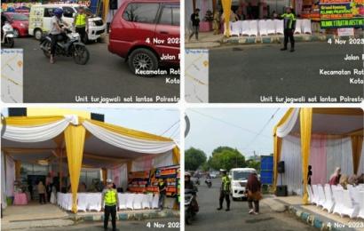 Sat Lantas Polresta Bengkulu Gelar Pengaturan Lalin Grand Opening Klinik Pratama Lovely Medical Centre