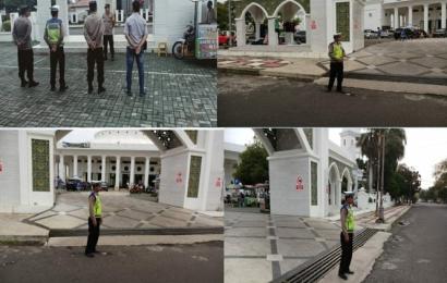Sat Lantas Polresta Bengkulu Gelar Pengaturan Lalin Tabligh Akbar di Masjid Agung At Taqwa