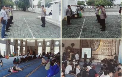 Jaga Keamanan, Polsek Ratu Samban Monitoring Tabligh Akbar di Masjid Agung At Taqwa 
