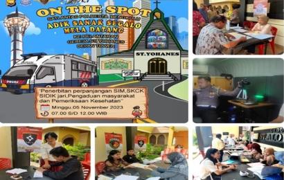 Polresta Bengkulu Buka Pelayanan On The Spot di Gereja Sant Yohanes 