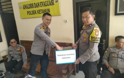 Sisikan Sebagian Rezeki, Personel Polsek Ketahun Gelar Sedekah Bersama