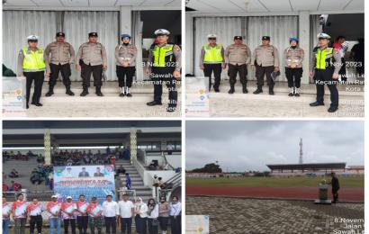 Polresta Bengkulu Lakukan Pengamanan Pembukaan Popka dan Pertandingan Sepak Bola 