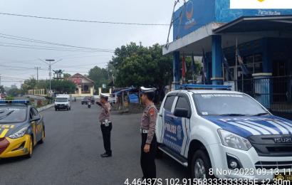 Ciptakan Ketertiban, Sat Lantas Pollres BS Gelar Pengaturan Lalin 