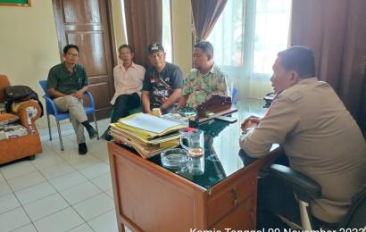 Kapolsek Semidang Alas Maras Terima Kunjungan Kepala Desa yang Baru Dilantik 