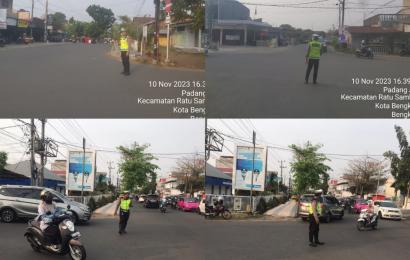 Commander Wish, Sat Latas Polresta Bengkulu Gelar Pengaturan Lalin Sore Hari