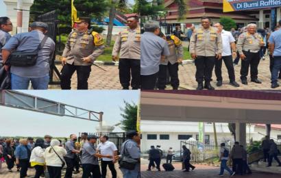 Kapolresta Bengkulu Bersama PJU Polda Bengkulu  Sambut Kedatangan Rombongan Family Gathering Adhi Pradana 88 Bravo 